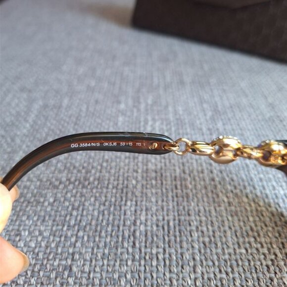 GUCCI Crystal Sunglasses GG3584/N/S in Brown - Picture 5 of 8